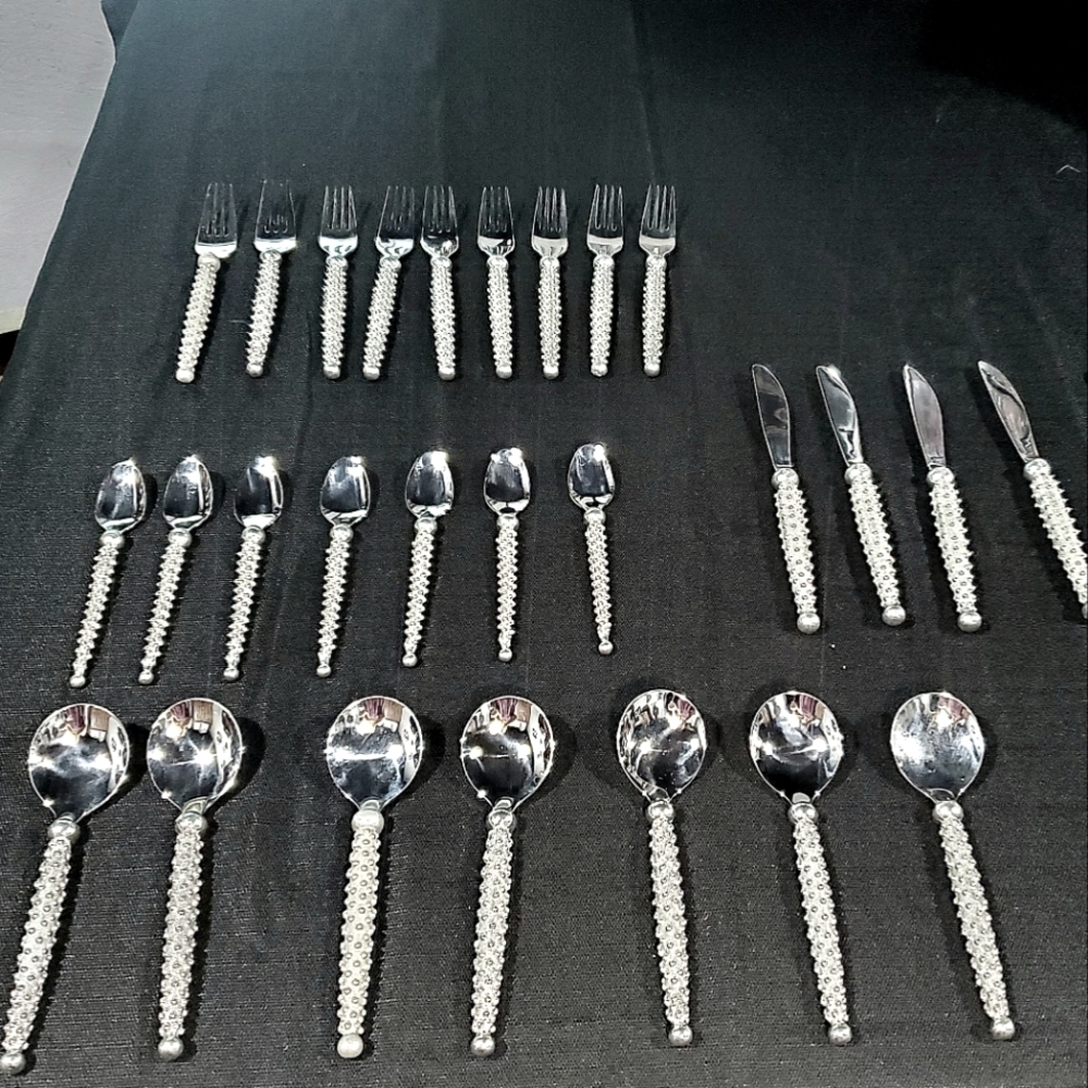 Diana Carmichael handmade pewter silverware set